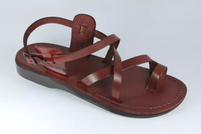 Romain Biblique Chaussures De Jésus Sandales En Cuir Marron Pour Hommes 36-50