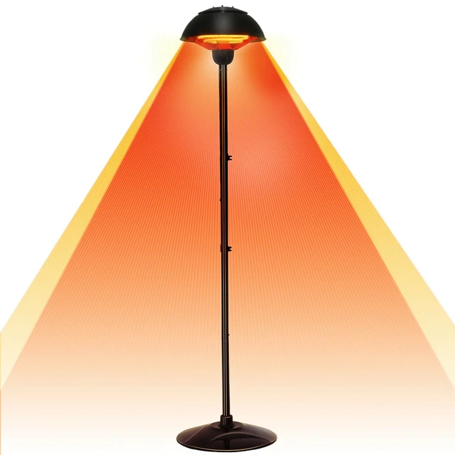 1500W Standing Patio Heater Electric Infrared Heater Indoor Outdoor 2 Levels USA