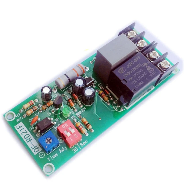 Adjustable AC Time Delay Relay Module – Turn OFF Switch Timer Board (110V / 120V / 220V / 230V)