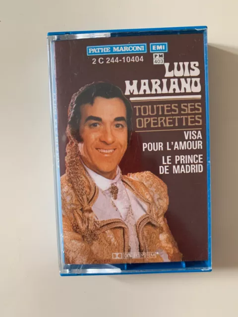 Luis Mariano toutes ses opérettes VISA POUR L'AMOUR/ Cassette Audio-K7