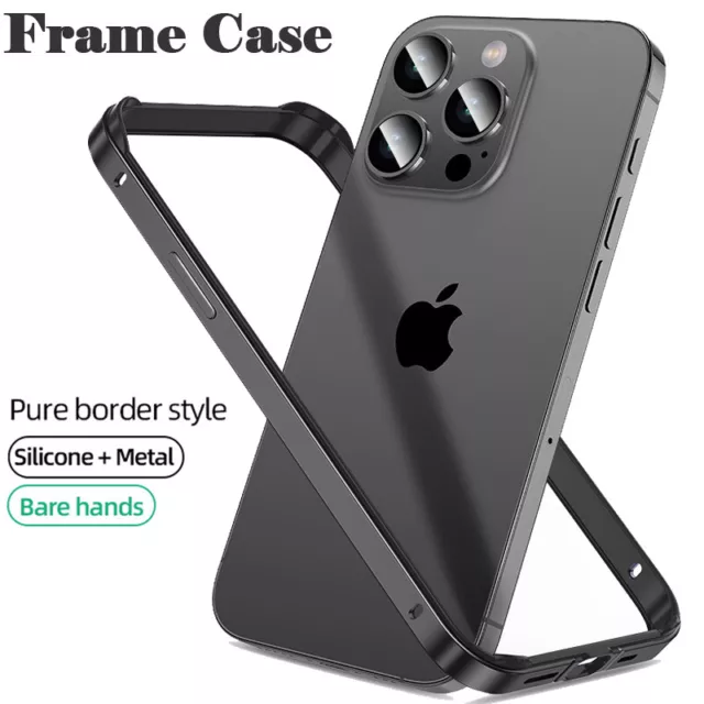 Metall Aluminium Bumper Rahmenhülle für iPhone 15 Pro Max 14 13 12 11 Handyhülle