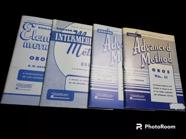 Vintage Rubank Elementary, Intermediate, Advanced Vol 1 & 2 Set
