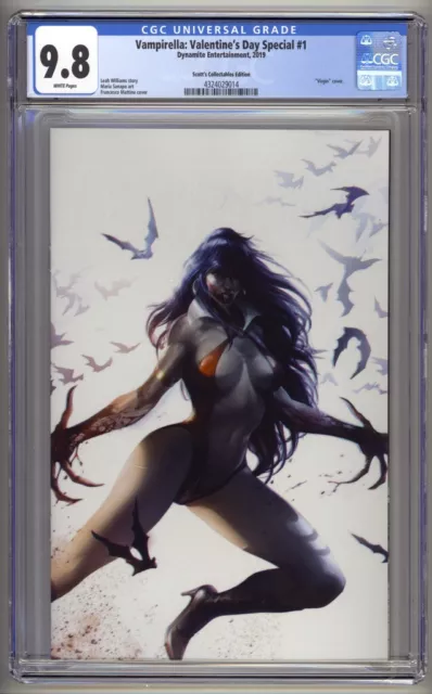 Vampirella Valentine's Day Special #1 CGC 9.8 Francesco Mattina Virgin Scott's