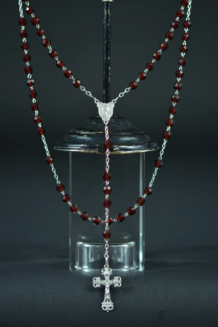 Nazareth Store Chapelet Militaire Olive En Paracorde D'une Décennie, Perles En Argent, Chapelet De Voiture De Poche, Priez Pour Nous, Médaille Saint-Joseph Et Croix Saint-Benoît (Grise