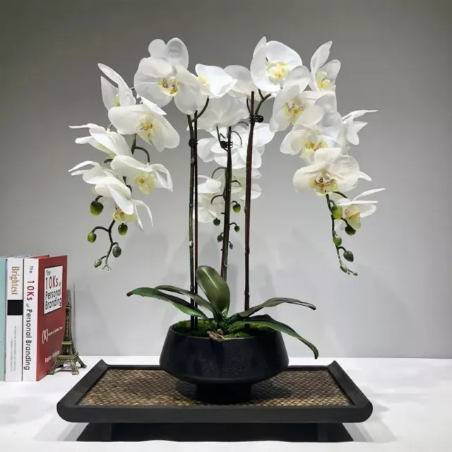 Artificial Orchid Flower Plant Arrangements Table Home Butterfly Orchids Flowers