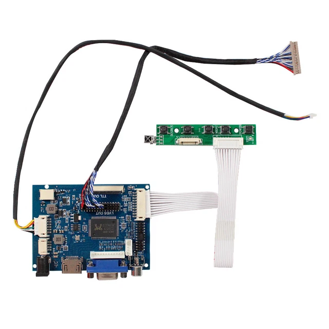Carte Contrôleur LCD USB VGA AV Pour écran 12,1 Pouces 1024x768 – Câble LVDS Inclus