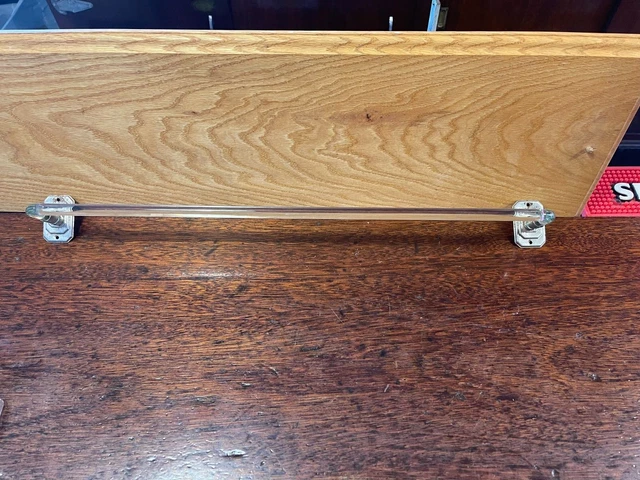 VINTAGE Art Deco 1920s Farmhouse Cottage Clear Glass Towel Rod 24" inch Antique