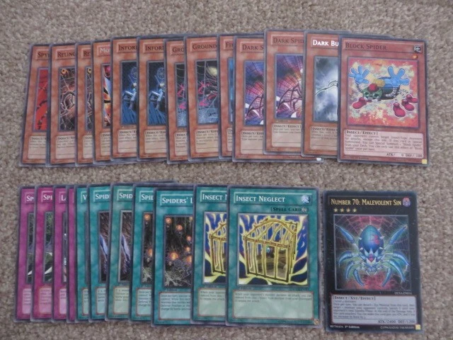 YUGIOH! SPIDER/INSECT DECK Builder Card Set 13.47 - PicClick UK