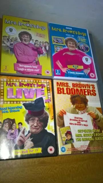 Mrs Browns Boys  4 Dvd Bundle series 1 2 live too rude bloomers