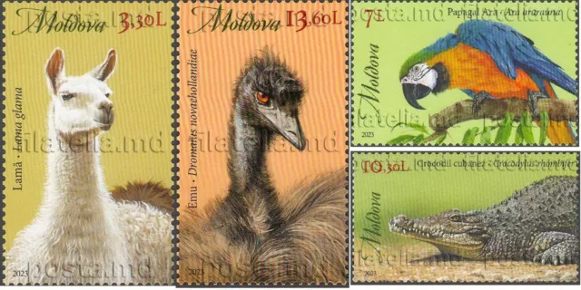 Moldova 2023 Set of 4 Stamps Fauna: Chisinau Zoological Garden MNH