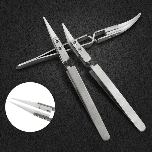 Elbow Precision Tweezer Tweezers for Electronics Hand Tools Ceramic Tweezers