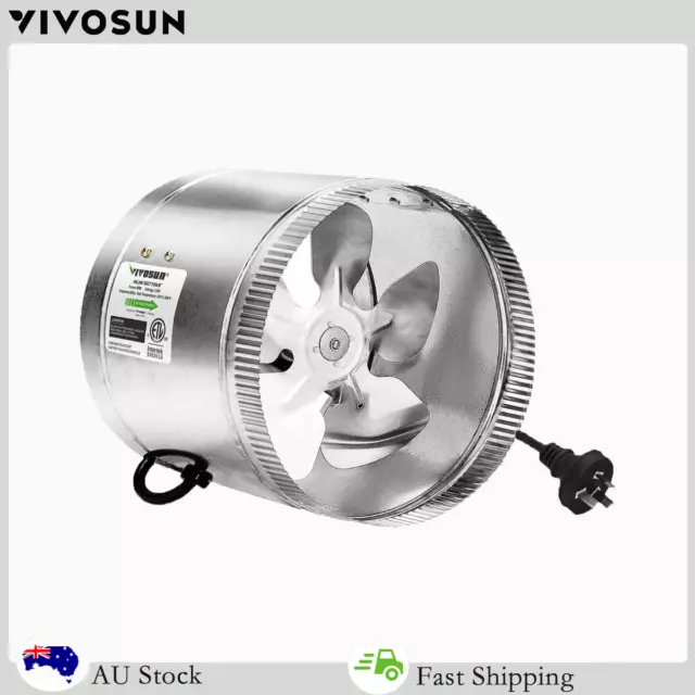 VIVOSUN 4 6 8 10 Inch Inline Duct Booster Fan Exhaust Ventilation Fan Air Blower