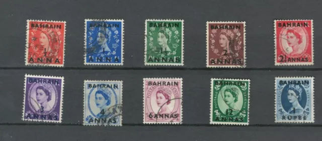 Bahrain British Colonies  Complete 2 Sets   Used Queen   Stamp  Lot (Bah 319)