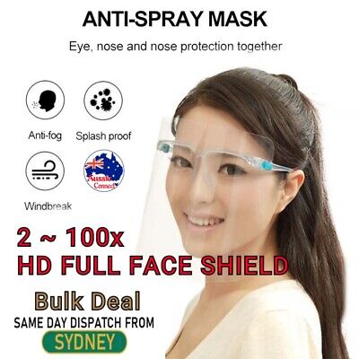 Full Face Shield Mask Clear Protective Film Shields Dental Visor Safety Cover