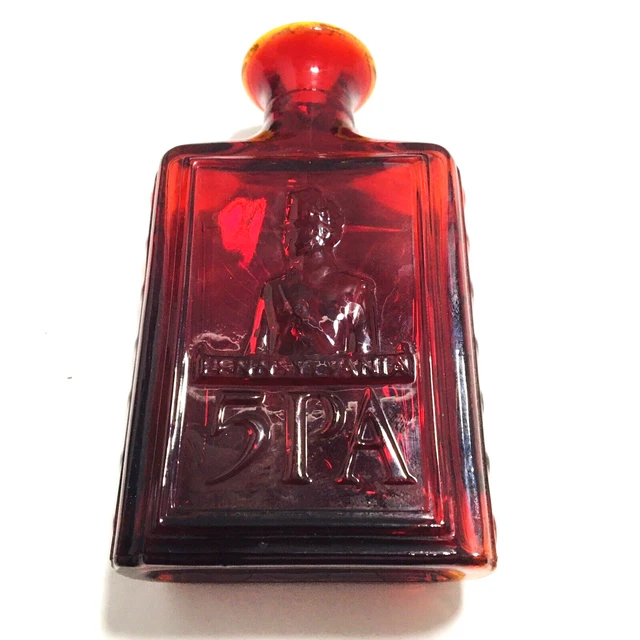 S.A.R. 1981 SONS of the American Revolution Glass Bottle 5 PA Pennsylvania Red S.A.R. 1981 SONS of the American Revolution Glass Bottle 5 PA Pennsylvania Red