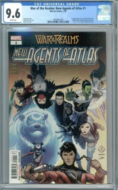 War of the Realms: New Agents of Atlas #1 CGC 9.6 1st Aero 1st Swordmaster cover