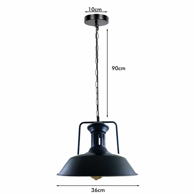 Vintage Industrielle Moderne Deckenanhänger Leuchte Lampenschirm Kronleuchter Retro Lampe 2