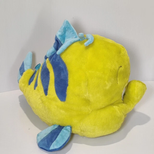 DISNEY THE LITTLE Mermaid Plush Flounder 18" Inch Stuffed Animal 2016