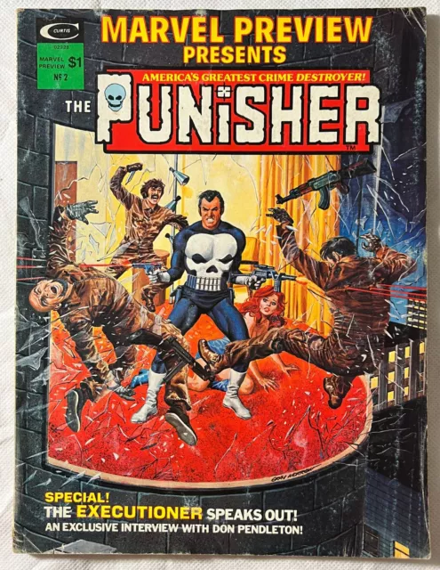 Marvel Preview Presents The Punisher #2 magazine management 1975 fair condition