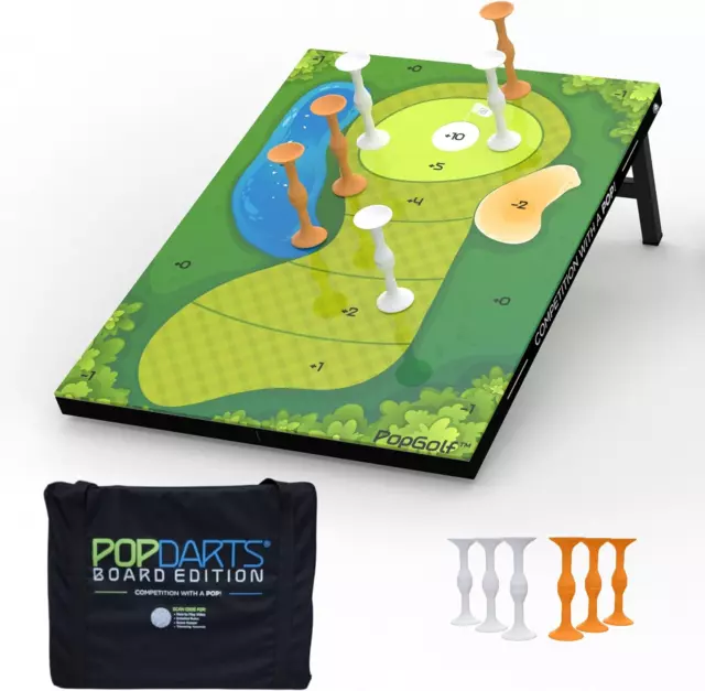 PopGolf Board Edition Set - Popdarts Backyard, Indoor and Outdoor Game for All -