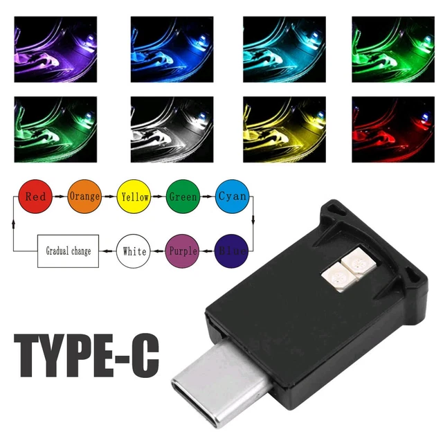 Type-c Led Ambient Light 8 kleuren Rgb Dynamische Gradiënt Helderheid Type-c Led Ambient Light 8 kleuren Rgb Dynamische Gradiënt Helderheid