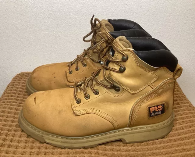 Timberland PRO Men's Pit Boss Steel Toe Work Boots Size 11 M Tan Oil Resistant