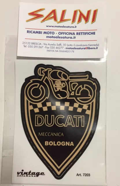 Adesivo " Vintage " Moto Ducati Meccanica Bologna Scrambler  - Sticker