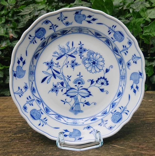 Vecchio Ernst Teichert Meissen Piastra Pranzo Piatto Blu Cipolla Ø 25,0 CM ~