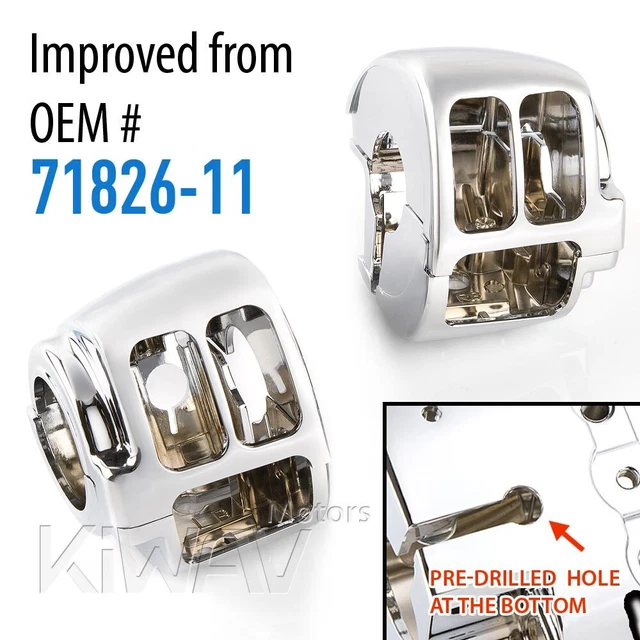 chromé boîtier interrupteur commutateur pour '13 Harley Softail Deluxe FLSTN