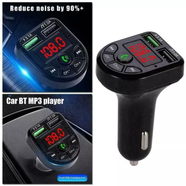 Wireless Bluetooth Car Kit Auto Radio KFZ Adapter FM Transmitter Mp3-Player A1Z1