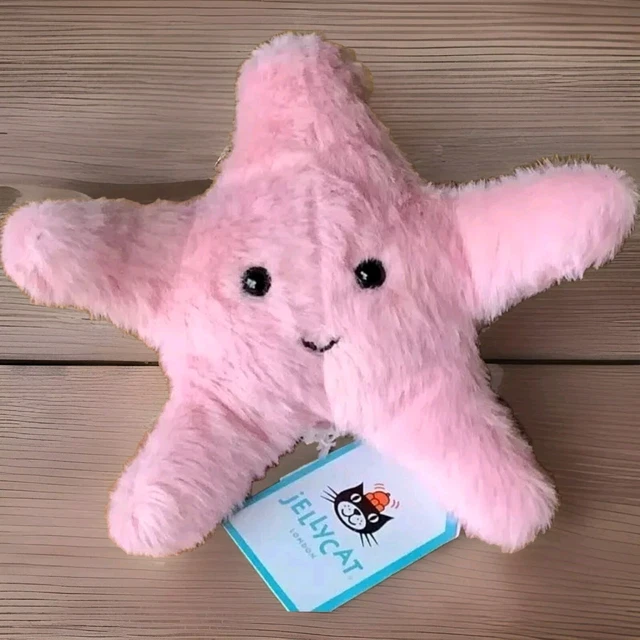 JELLYCAT FLUFFY STARFISH Pink Soft Plush Amuseable Sea Creature FREE JELLYCAT FLUFFY STARFISH Pink Soft Plush Amuseable Sea Creature FREE