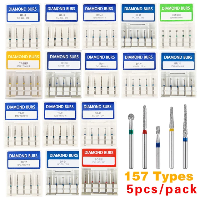 Fresas diamante Dental para agarre fricción pieza de mano de alta FG1.6mm OEM