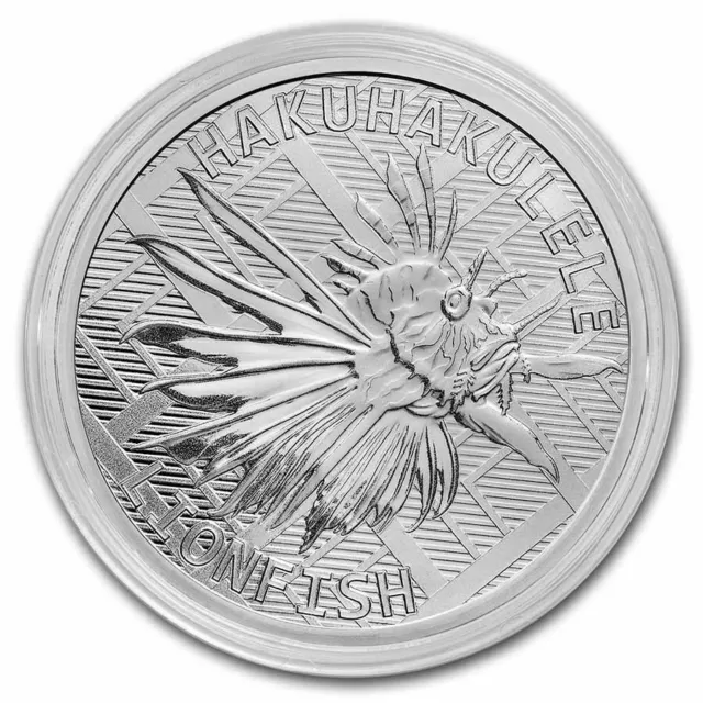 Tokelau 5 NZD HA KUHAKULELE ( Lionfish ) 2022  1 Oz 999 Silber * St / BU *