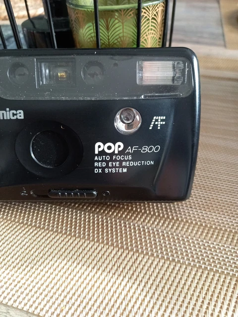 Ancien Appareil Photo Konica Pop Af 800 Auto Focus Red Eye Reduction Dx System