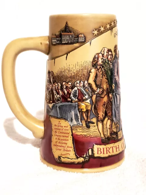 Miller High Life Ceramic Beer Stein- Second In Series- Birth of A Nation 1776.