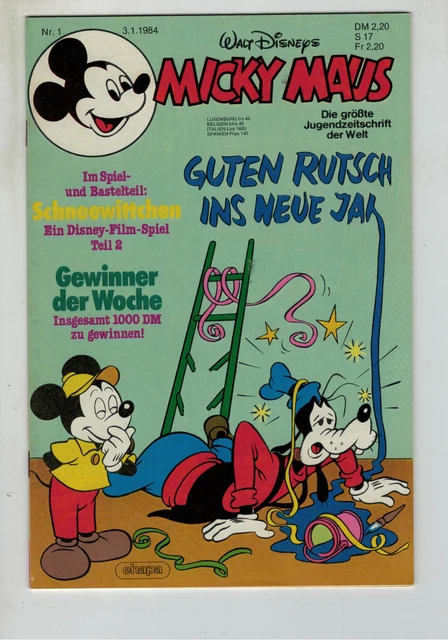 Micky Maus, Nr. 1/1984, 3.1.1984, mit Beilage und Schnipp (Z1)