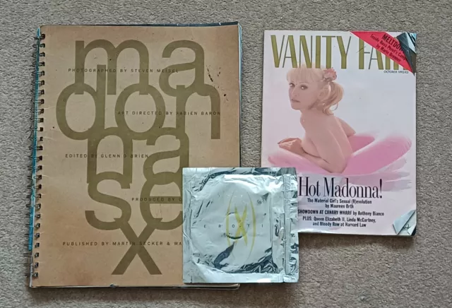 Madonna Sex Book With Erotica Remix Cd + Vanity Fair Magazine Oct 1992