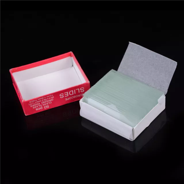 Professional 50PCS Blank Microscope Slides accessories Cover Glass Lab~.Q1