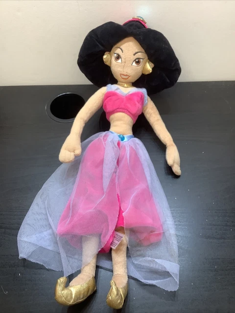DISNEY STORE PRINCESS Jasmine Plush Large 18” Soft Toy Doll Aladdin ...