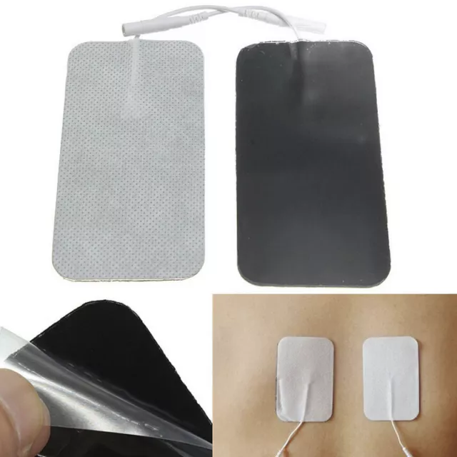 4X Reusable Large Electrode Self Adhesive Pads For Tens EMS Machine 100x50m_ro
