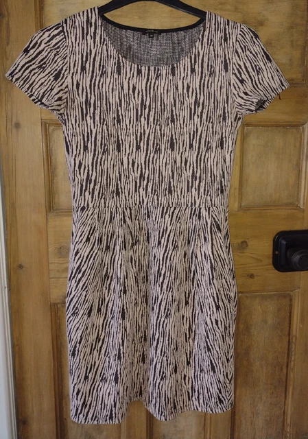 Mini abito nero e beige River Island taglia 10