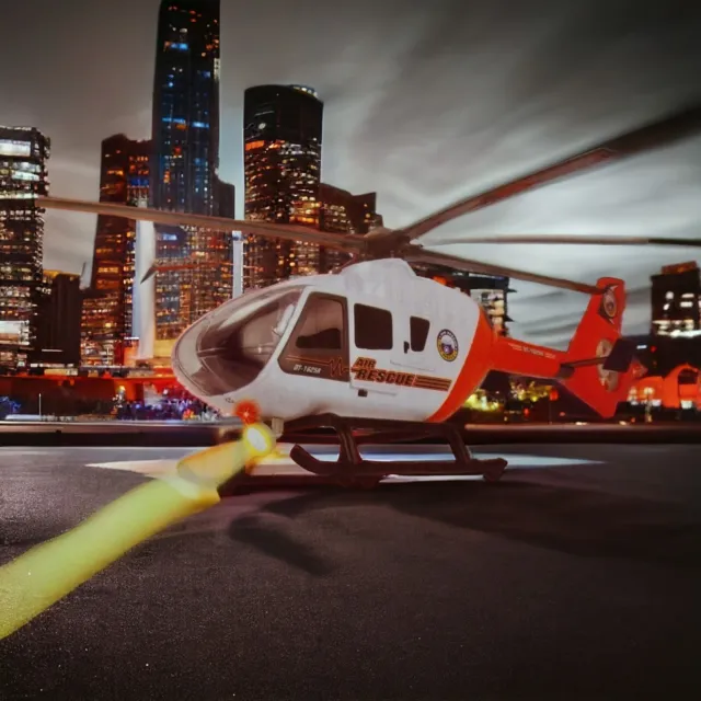 Dickie Toys  Hubschrauber ca. 64cm Groß + Licht + Sound Rettungshubschrauber