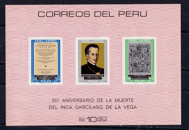 Peru Souvenir Sheet #C250a,  MH OG - FREE SHIPPING!!