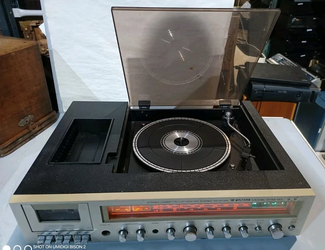 Auna NR-620 - Chaîne hifi stéréo avec platine vinyle vintage - Platine vinyle, lecteur cassette