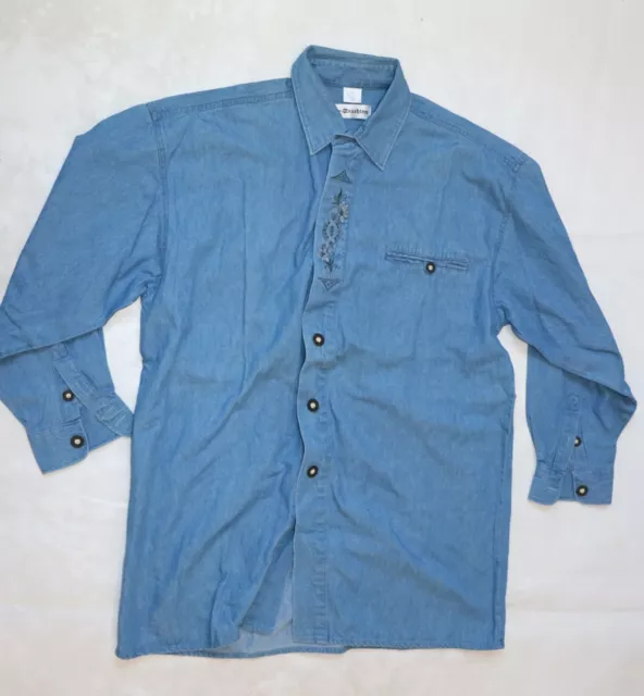 ISAR TRACHTEN HERREN JEANS DENIM Hemd Kragenweite 39 ca GR 27  TIROLER  FASCHING