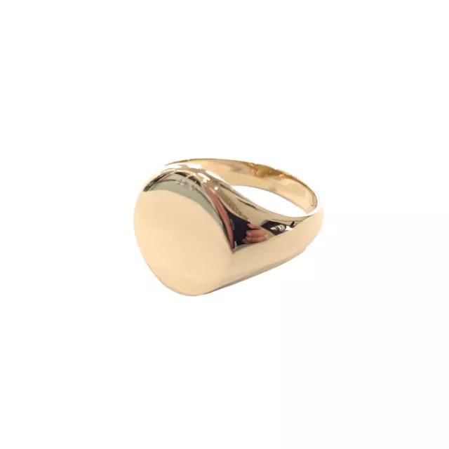 Anello Chevalier ovale da mignolo in oro giallo 750%