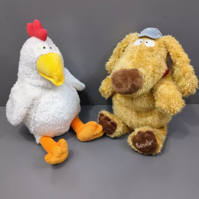 Sandra Boynton Chicken Dog Plush Lot of 2 Kohls Cares Stuffed Animal Soft Toy