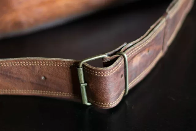 Vintage Femmes Véritable Sac à Main Bandoulière Cuir Sacoche Messager Neuf 3
