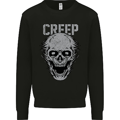 Creep Human Skull Gothic Rock Music Metal Mens Sweatshirt Jumper