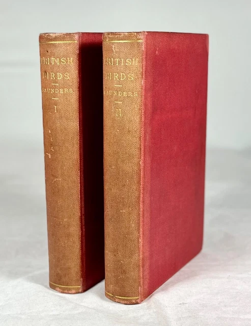 Illustrated Manual British Birds in 2 vols. Saunders, 1899, Illustrations, Maps